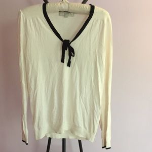 Loft lightweight sweater with bow detail